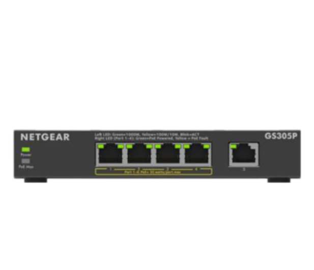 Netgear 5p GS305P-300EUS (5x10/100/1000Mbit 4xPoE+) - 1295346 - zdjęcie